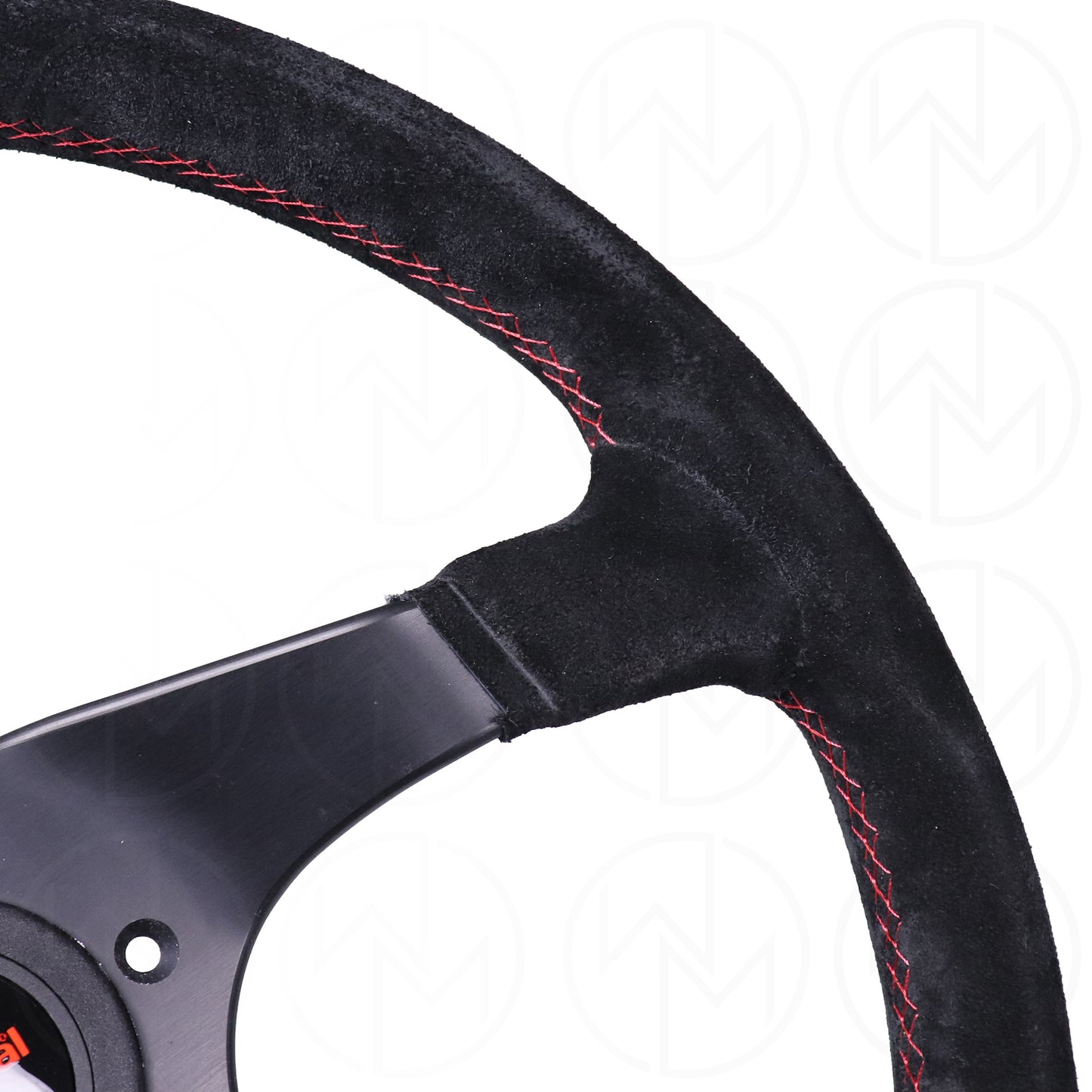 Personal Trophy Steering Wheel - 350mm Suede w/Red Stitch