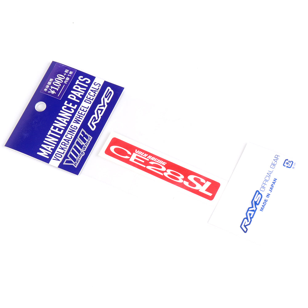 Rays Volk CE28SL Red Wheel Lip Replacement Decal - 17"/18"