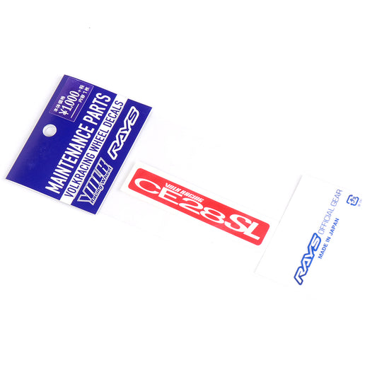 Rays Volk CE28SL Red Wheel Lip Replacement Decal - 17"/18"
