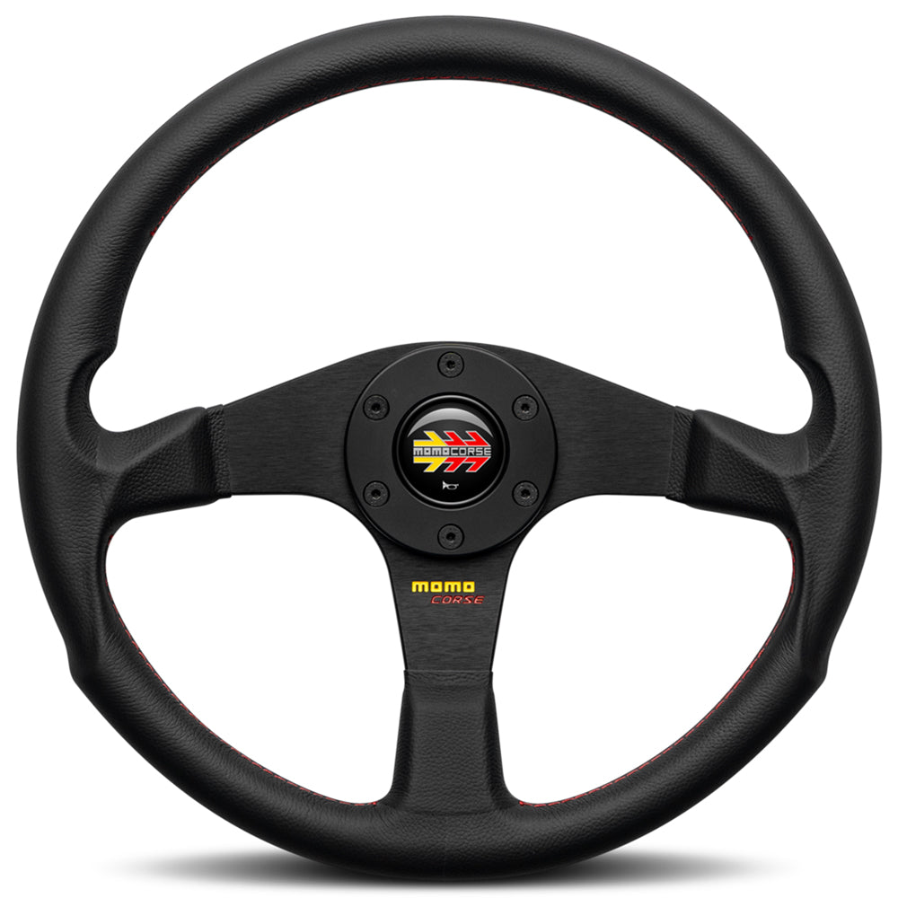 Momo Corse 2.0 Steering Wheel - Black Leather