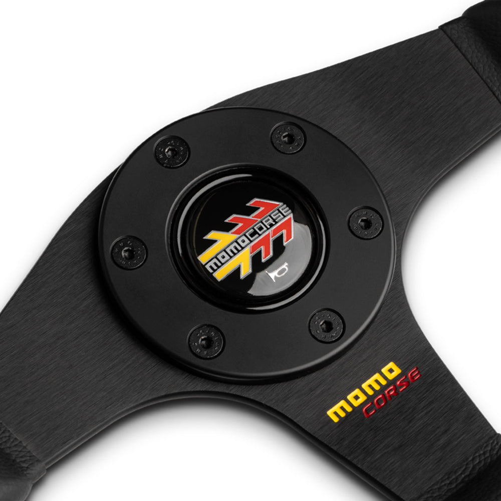 Momo Corse 2.0 Steering Wheel - Black Leather
