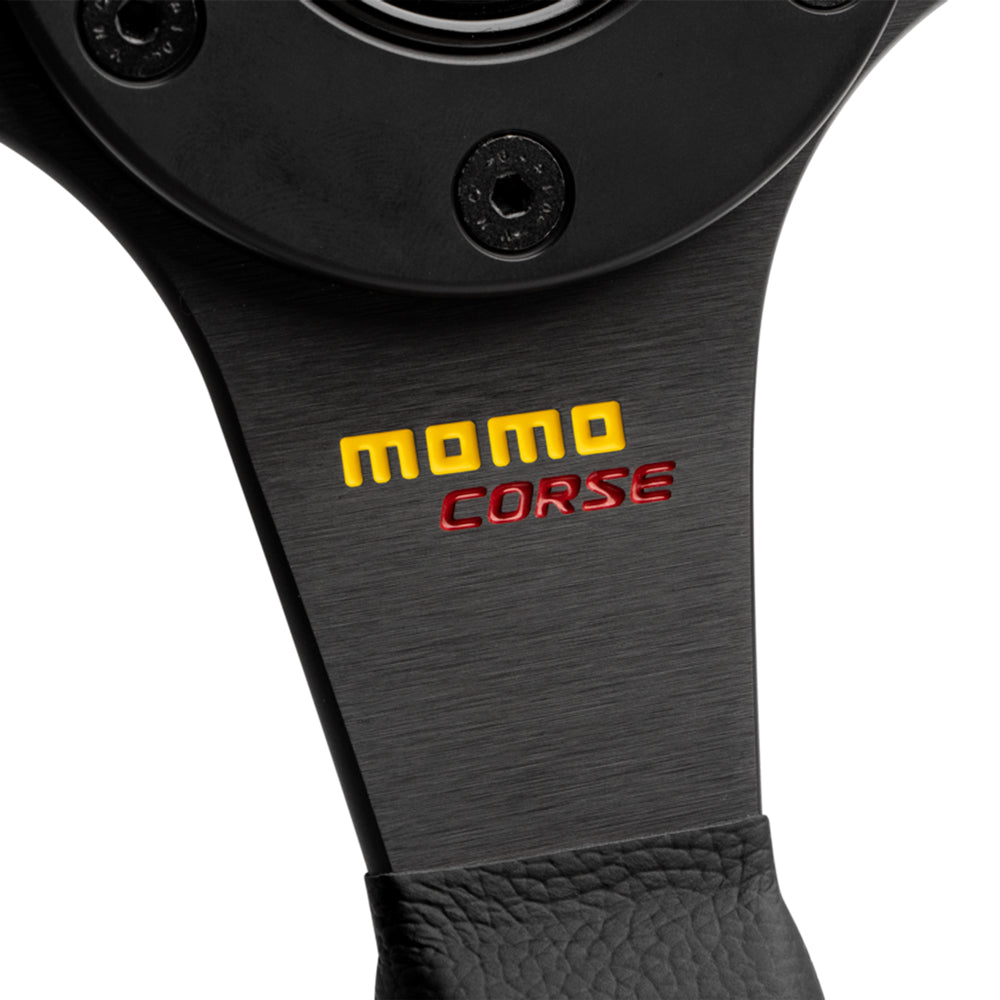 Momo Corse 2.0 Steering Wheel - Black Leather