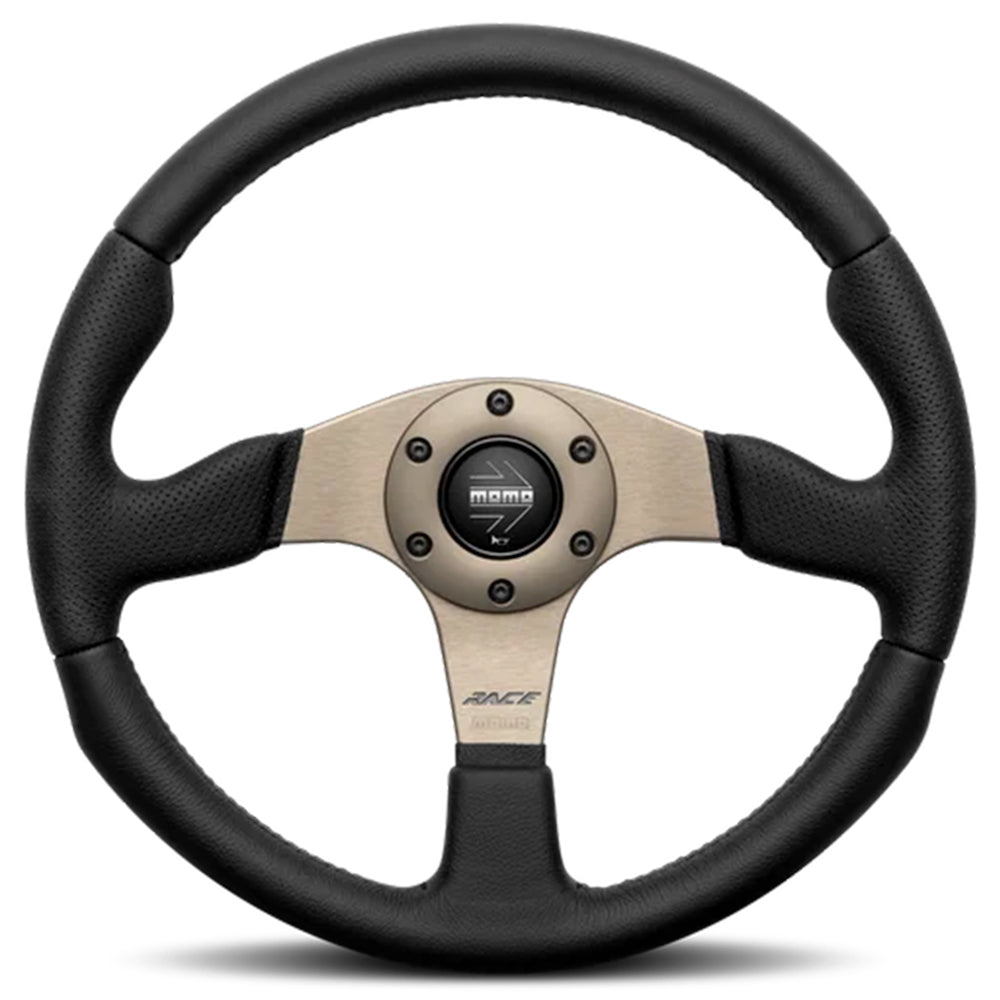 Momo Race 2.0 Steering Wheel - 350mm Leather Combo w/Anthracite Spokes