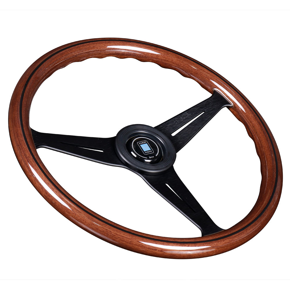Nardi Classic Wood Steering Wheel - 390mm Black Spokes
