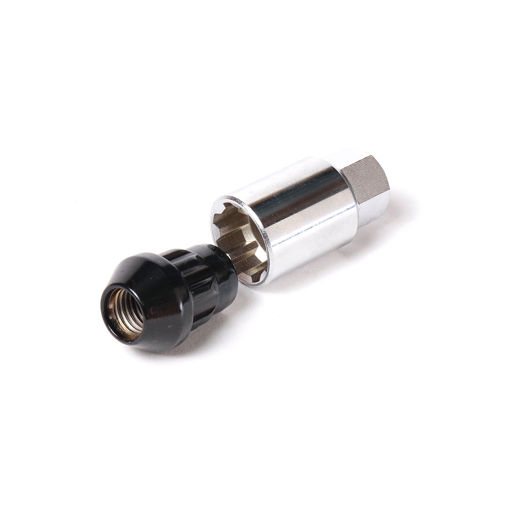 RAYS 17 Hex L31 Lugnut And Lock Set 6H Black - M12x1.50