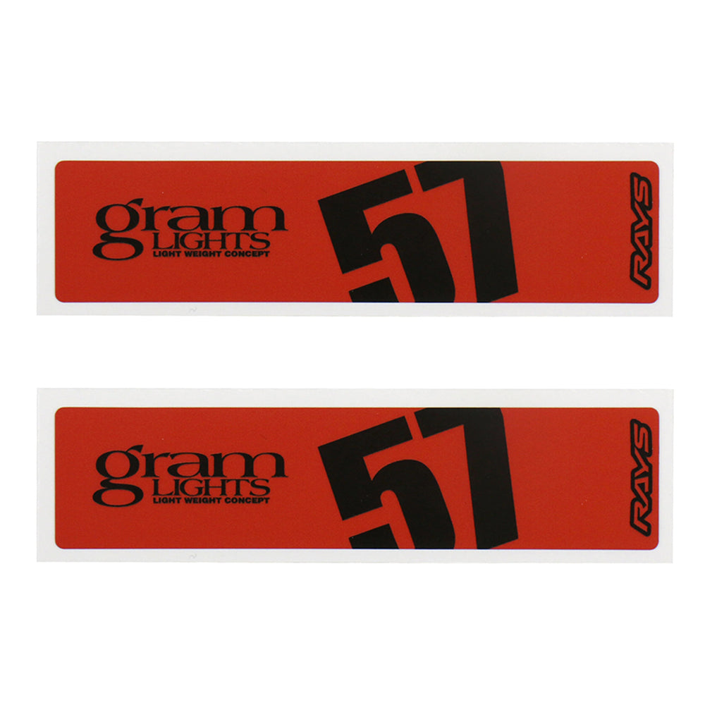 Rays Gram Lights 57DR/CR Spoke Sticker Set (2 Pieces / Red)