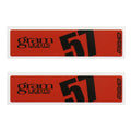 Rays Gram Lights 57DR/CR Spoke Sticker Set (2 Pieces / Red)