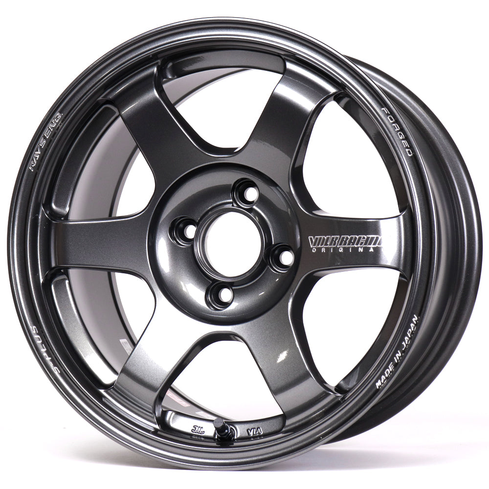 Volk Racing TE37 Saga S-Plus Wheels - Dark Gunmetal / 15x8 / 4x100 / +35