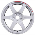 Volk Racing TE37 Saga S-Plus Time Attack Wheels - White/Redot / 18x9.5 / 5x120 / +38