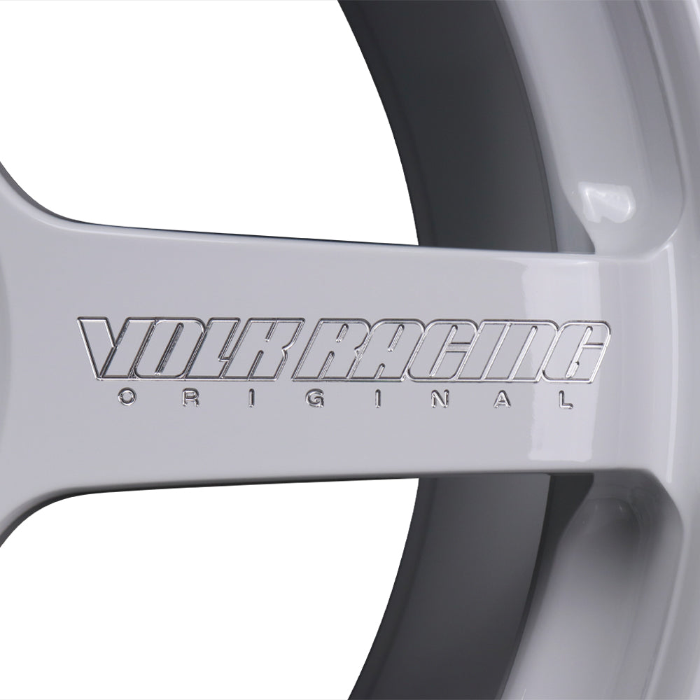 Volk Racing TE37 Saga S-Plus Time Attack Wheels - White/Redot / 18x9.5 / 5x120 / +38