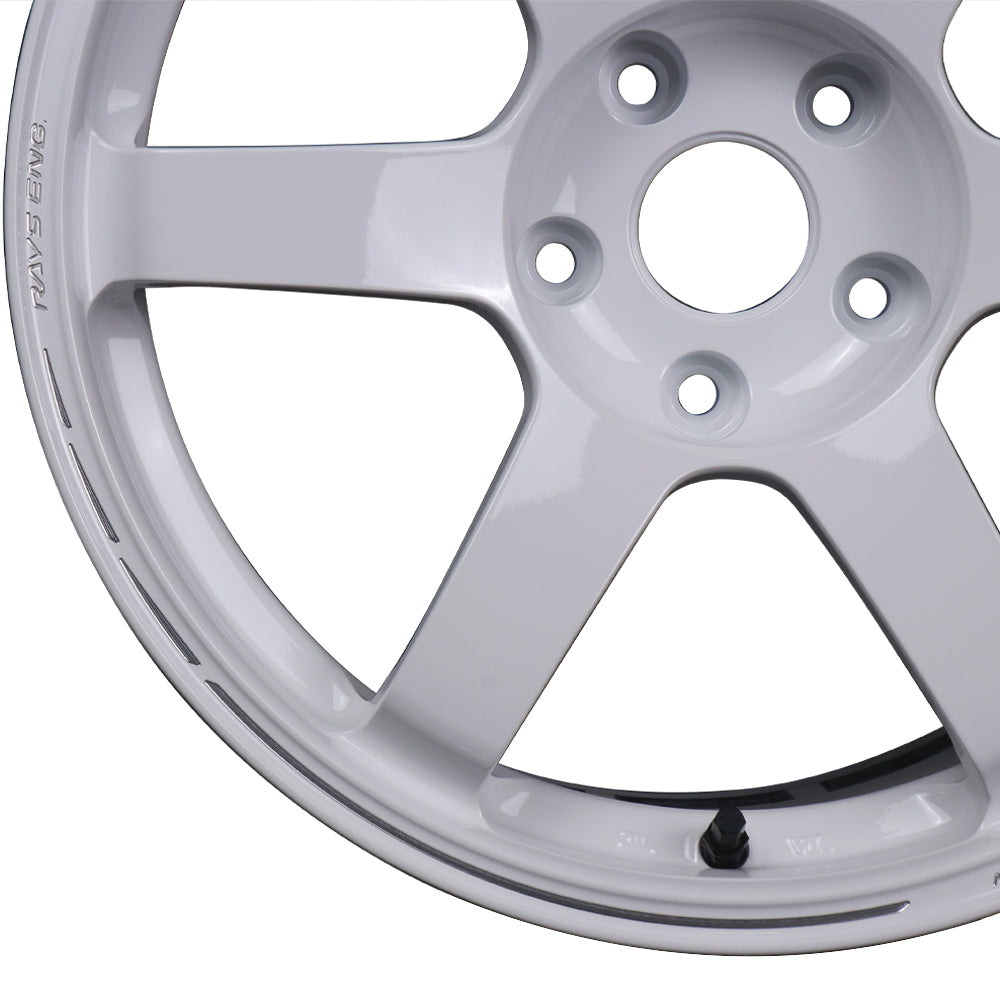 Volk Racing TE37 Saga S-Plus Time Attack Wheels - White/Redot / 18x9.5 / 5x120 / +38