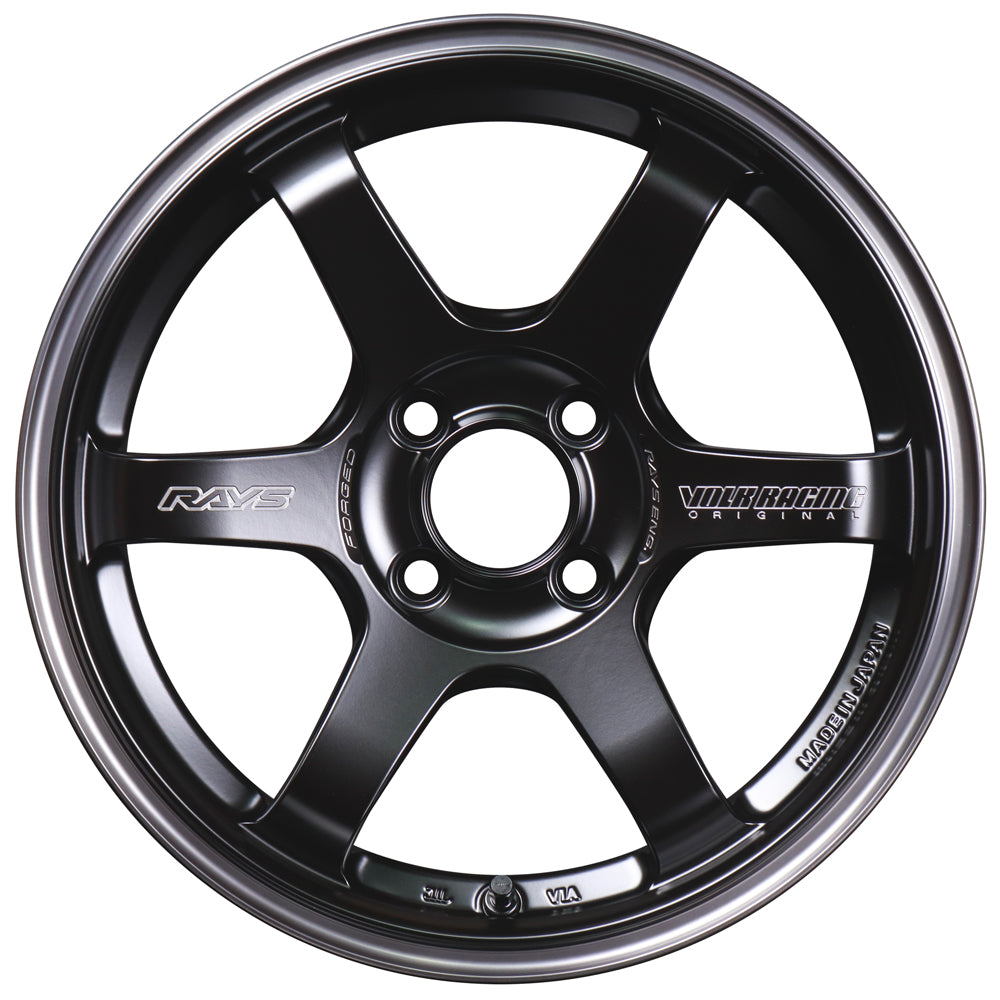 Volk Racing TE37 Sonic Black Shadow Wheels - 15x7 / 4x100 / +35
