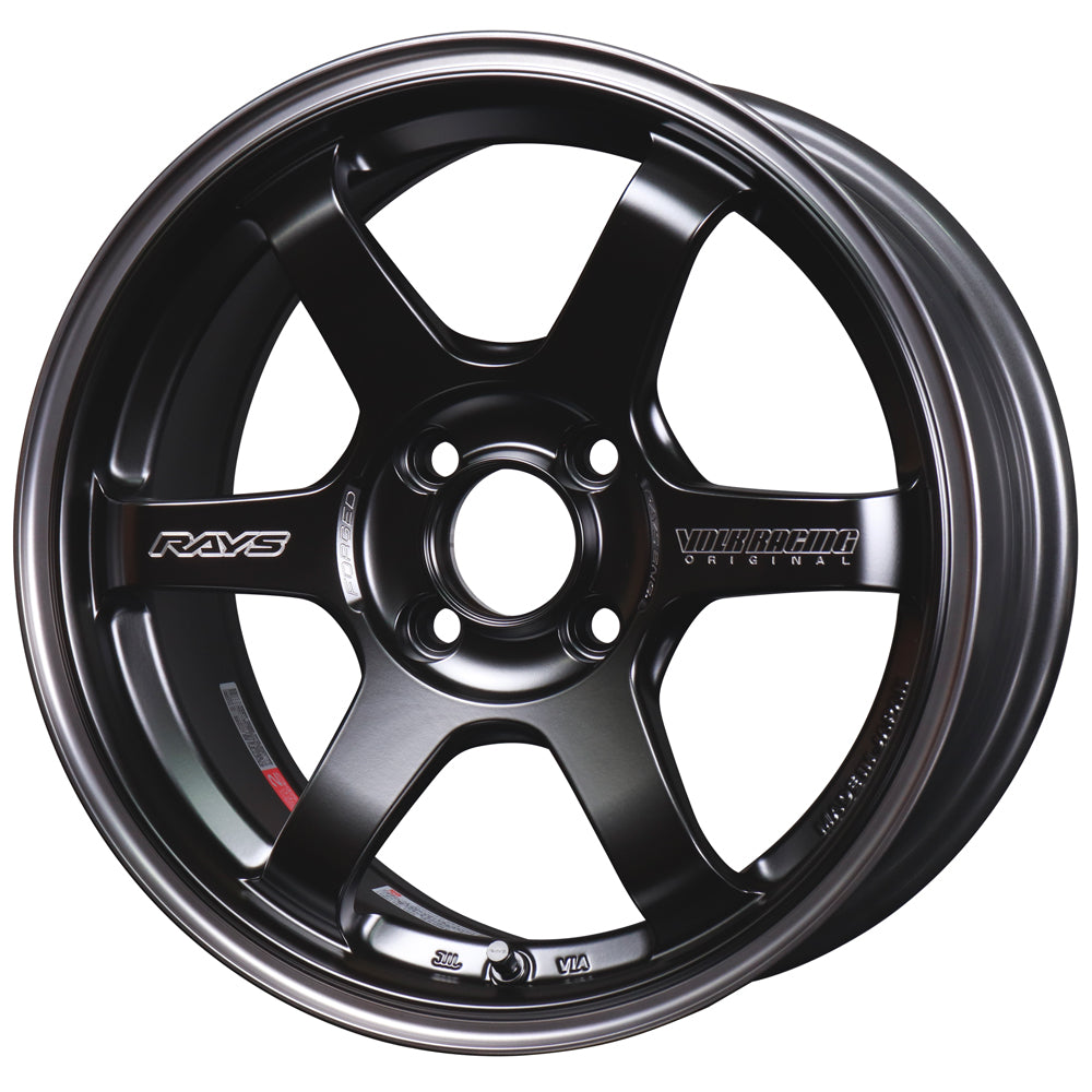 Volk Racing TE37 Sonic Black Shadow Wheels - 15x7 / 4x100 / +35