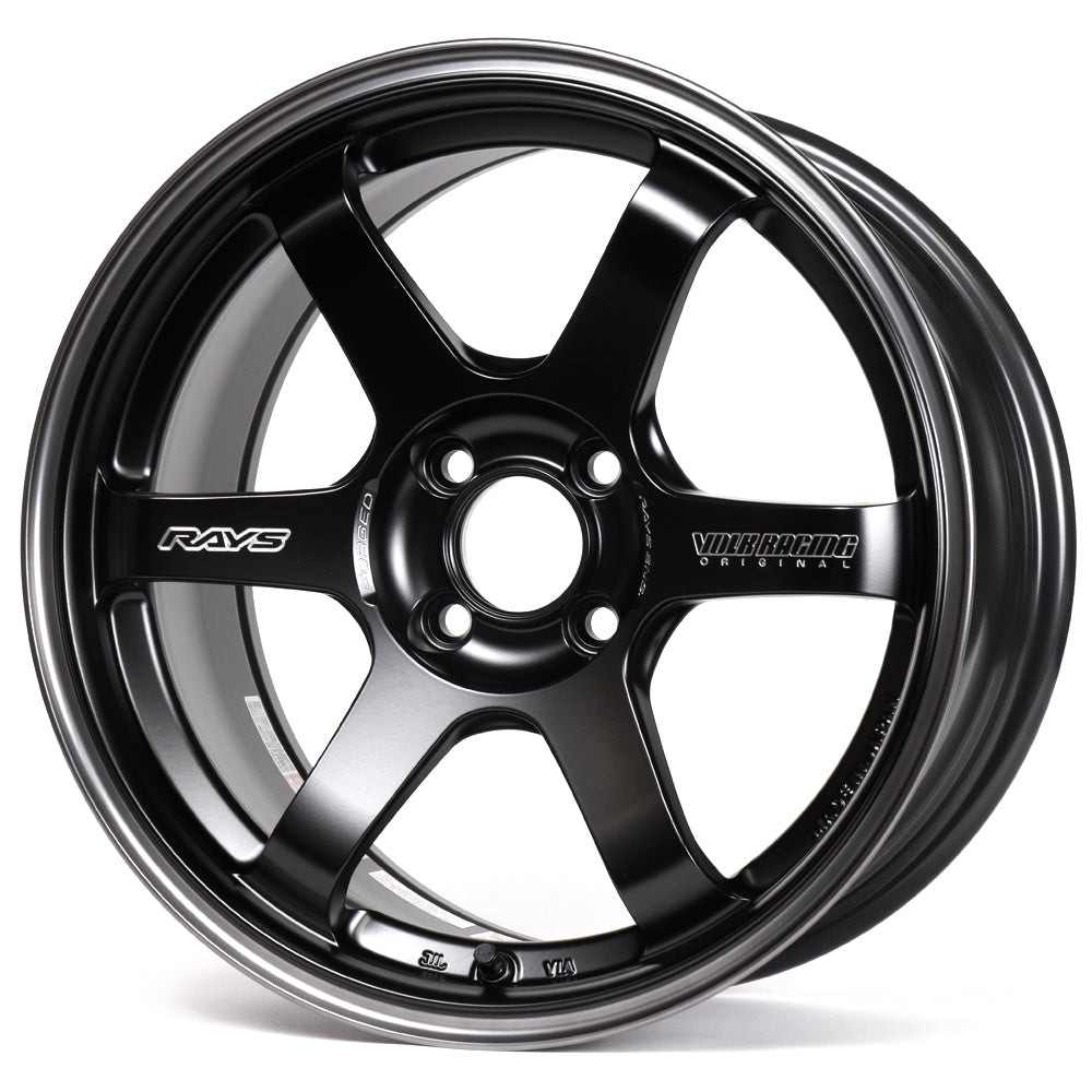 Volk Racing TE37 Sonic Black Shadow Wheels - 16x8 / 4x100 / +35