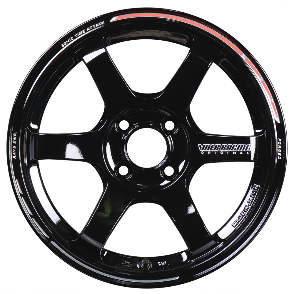 Volk Racing TE37 Sonic Time Attack Edition Wheels - Gloss Black 15x7 / 4x100