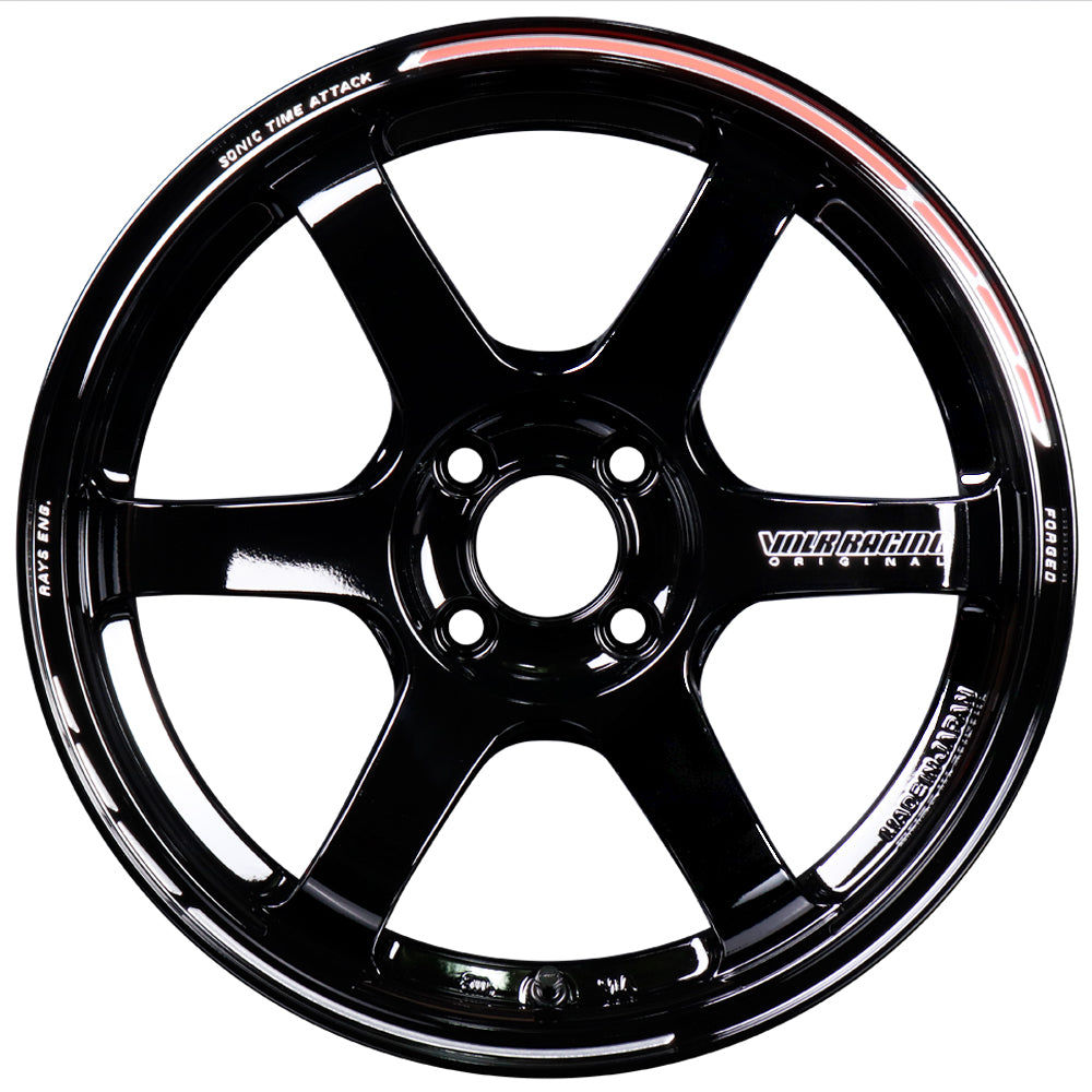 Volk Racing TE37 Sonic Time Attack Edition Wheels - Gloss Black 16x8 / 4x100 / +36