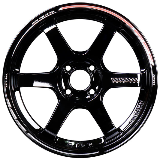 Volk Racing TE37 Sonic Time Attack Edition Wheels - Gloss Black 16x8 / 4x100 / +36