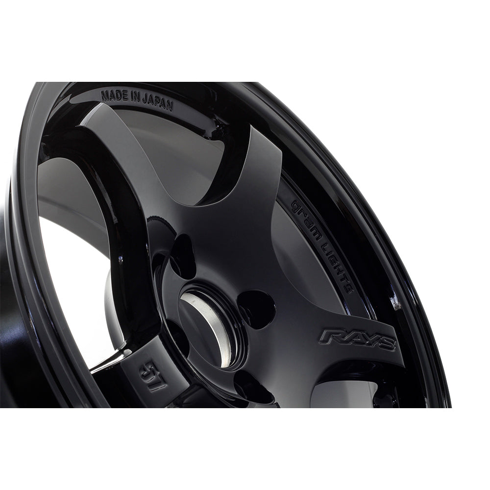 Rays Gram Lights 57CR Wheels - Gloss Black 15x8 / 4X100