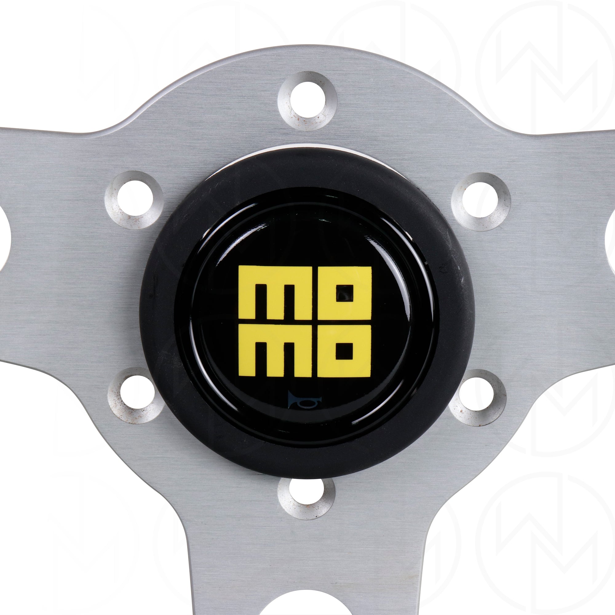 Momo Prototipo Heritage Steering Wheel - 350mm Leather w/ Silver Spokes