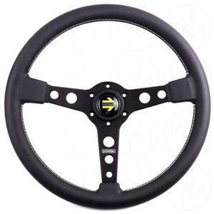 Momo Prototipo Steering Wheel - 370mm Leather w/Black Spokes