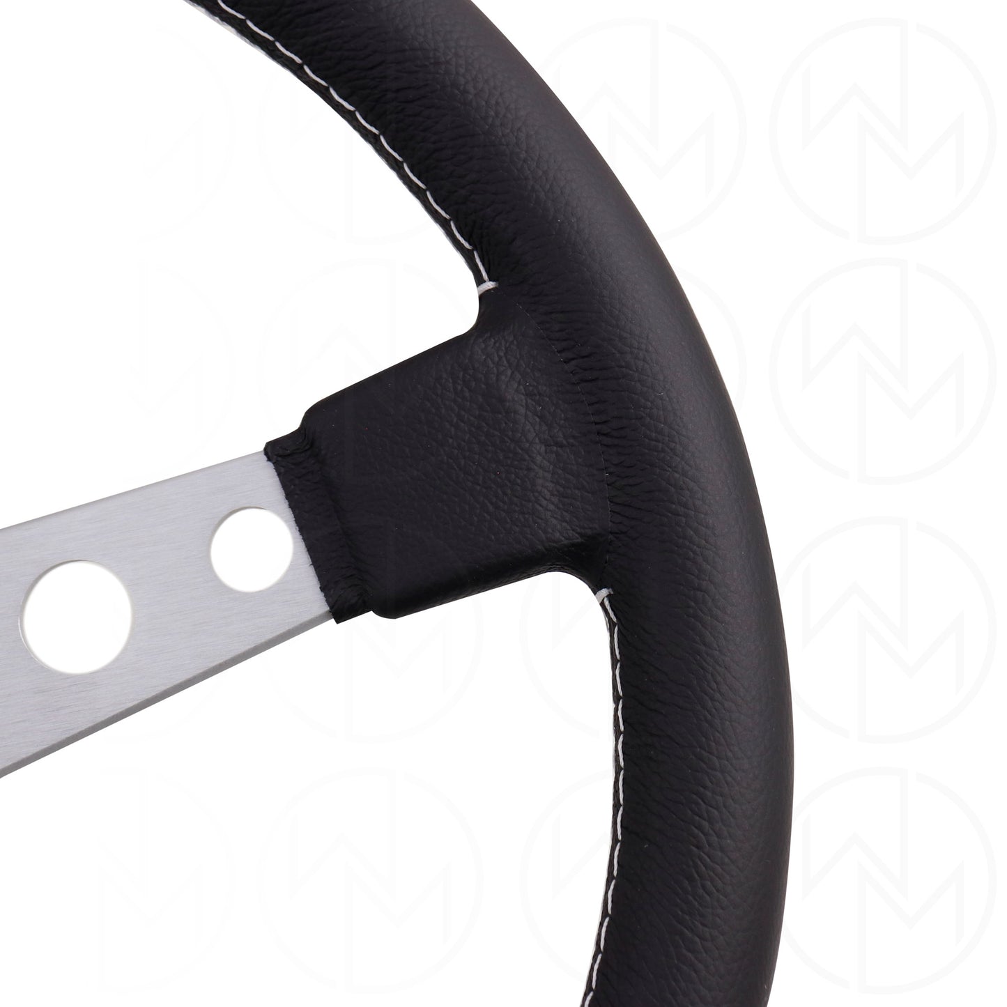 Momo Prototipo Steering Wheel - 370mm Leather w/Silver Spokes