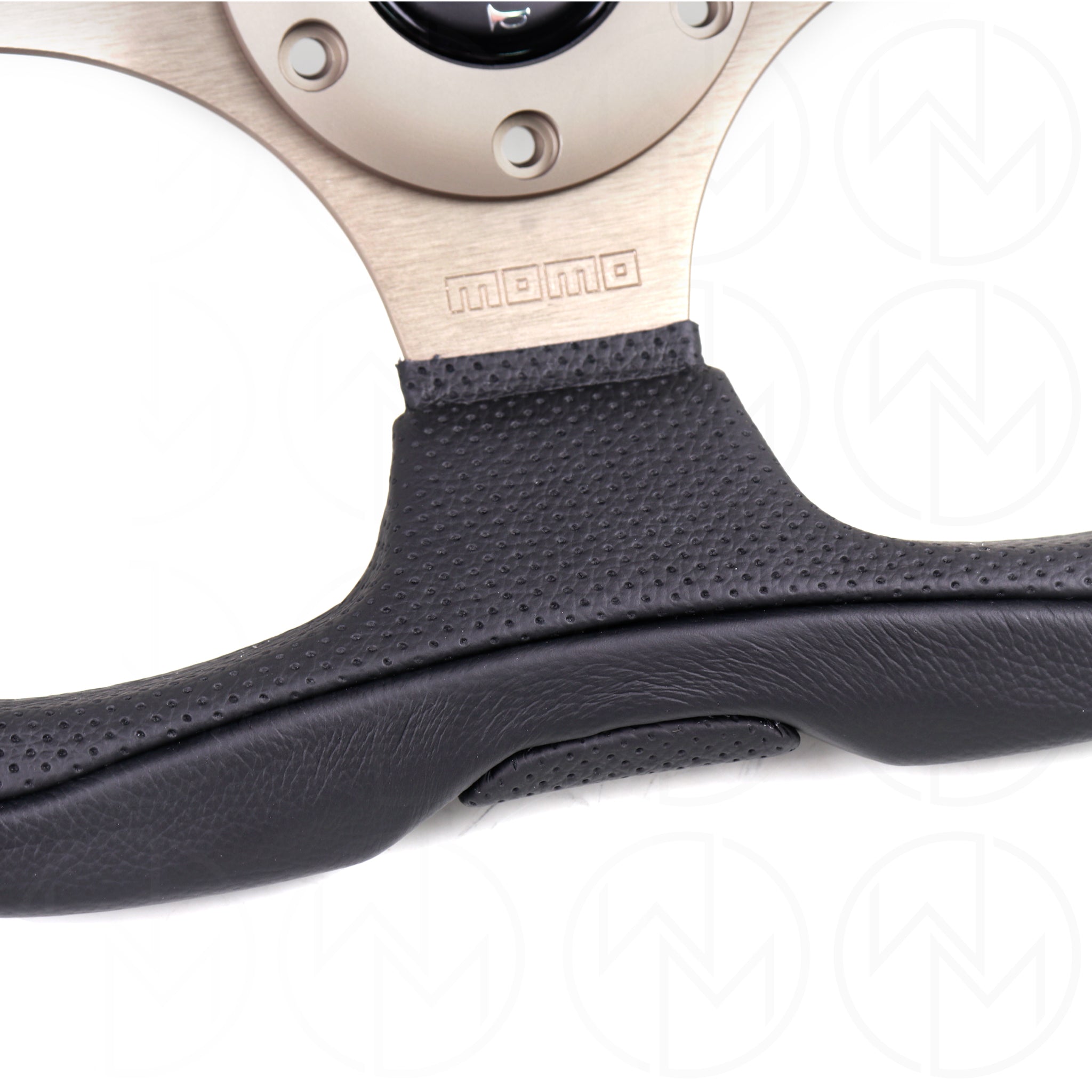 Momo Eagle Steering Wheel - 350mm Leather Combo w/Anthracite Spokes