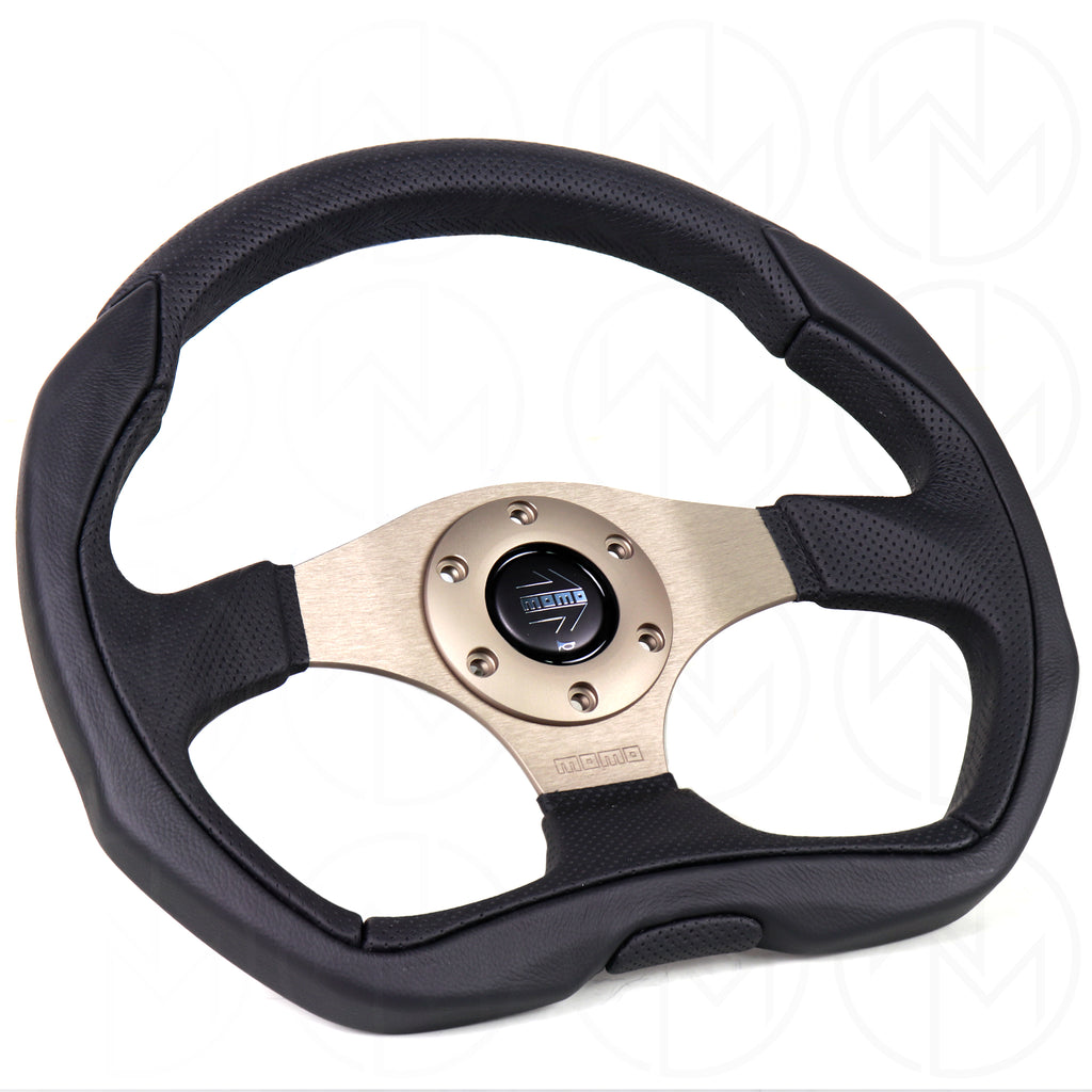 Momo Eagle Steering Wheel - 350mm Leather Combo w/Anthracite Spokes