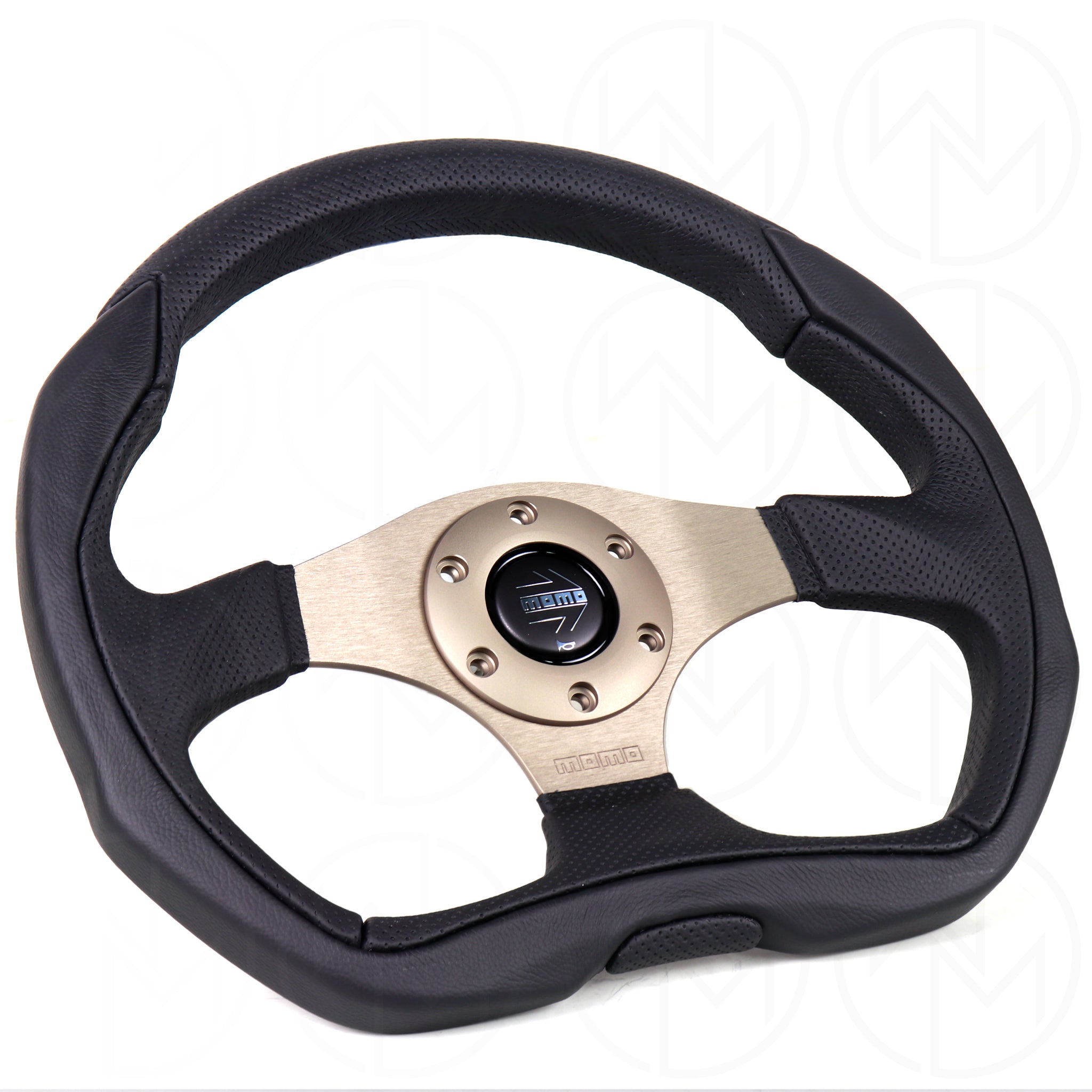Momo Eagle Steering Wheel - 350mm Leather Combo w/Anthracite Spokes