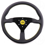 Momo Monte Carlo Steering Wheel - 350mm Leather w/Yellow Stitch
