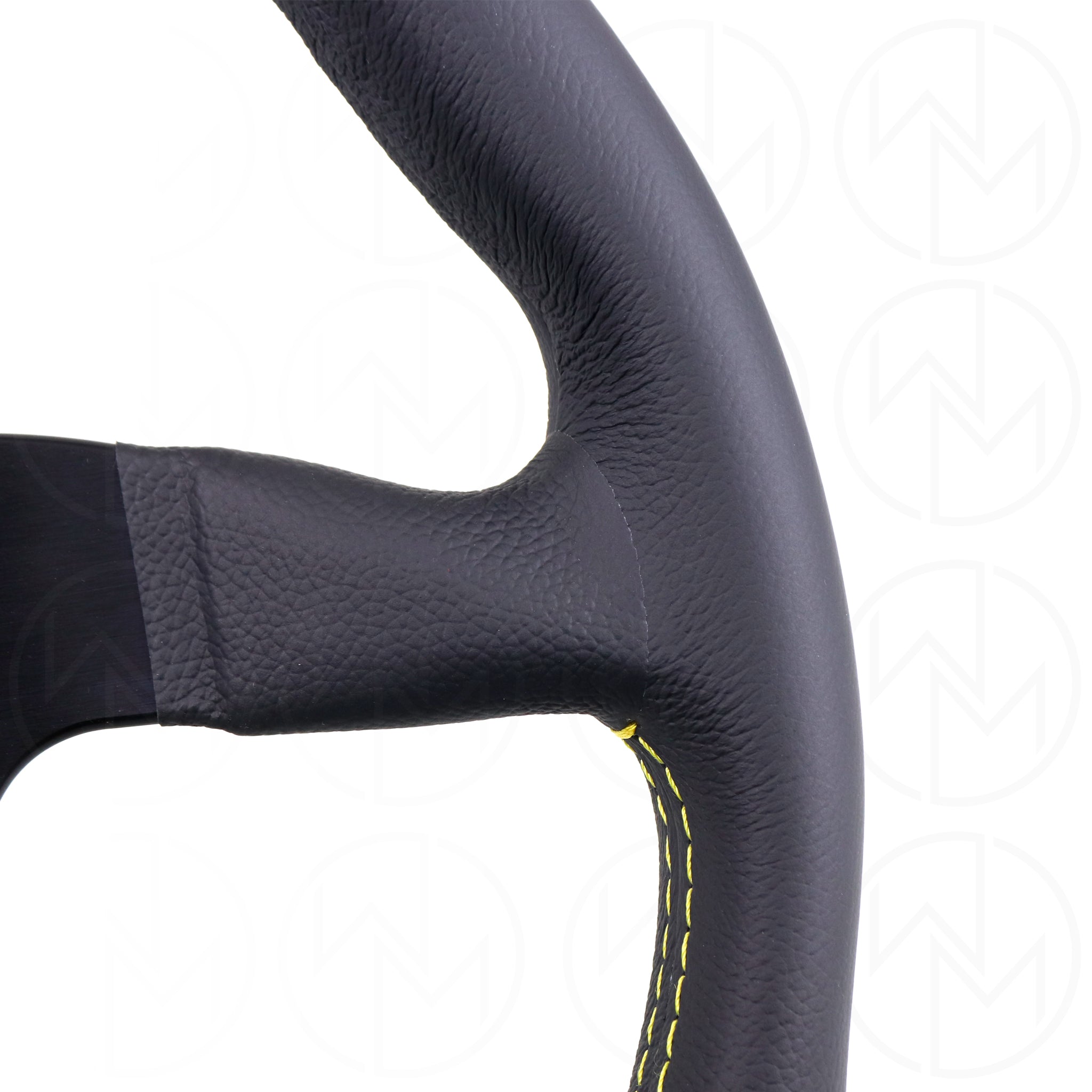 Momo Monte Carlo Steering Wheel - 350mm Leather w/Yellow Stitch