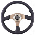 Momo Race Steering Wheel - 350mm Leather Combo w/Anthracite Spokes