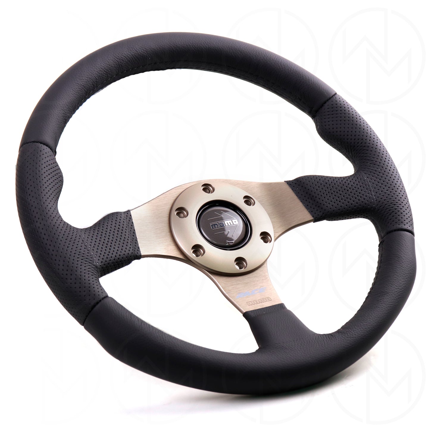 Momo Race Steering Wheel - 320mm Leather Combo w/Anthracite Spokes