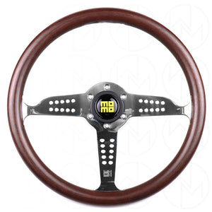 Momo Super Grand Prix Heritage Line Steering Wheel - 350mm Wood w/Polished Spokes
