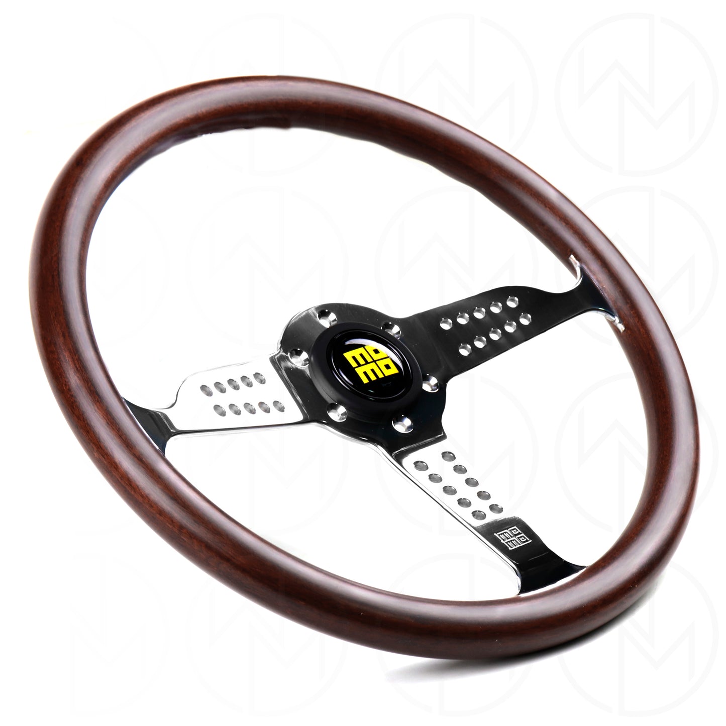 Momo Super Grand Prix Heritage Line Steering Wheel - 350mm Wood w/Polished Spokes