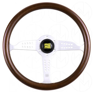 Momo Super Grand Prix Heritage Line Steering Wheel - 350mm Wood w/ Brushed Spoke
