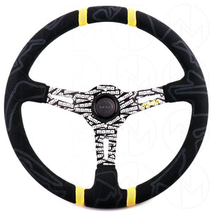 Momo Ultra 350mm Steering Wheel - Black/Yellow