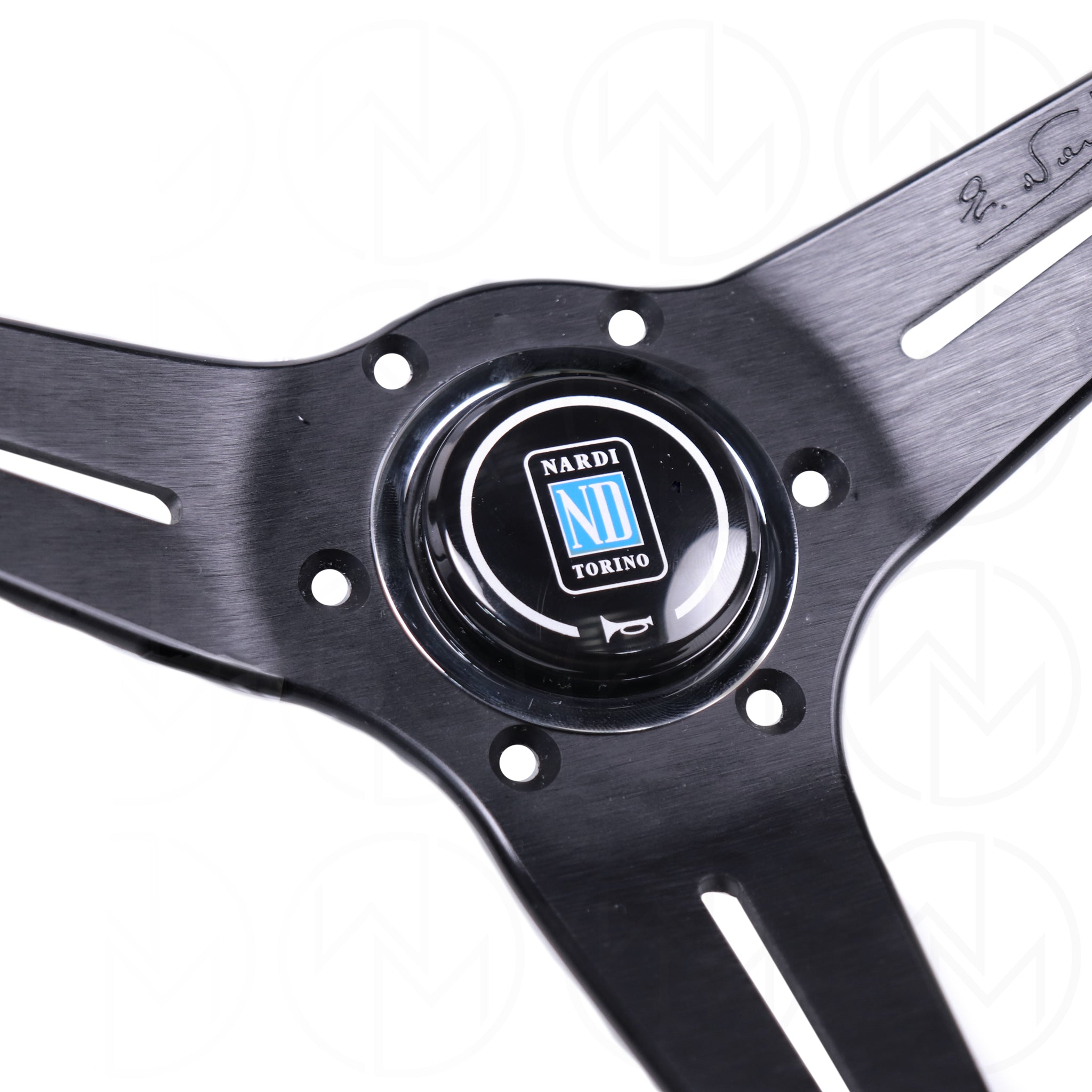 Nardi Sport Rally Deep Corn Steering Wheel - 350mm Perforated Leather w/Blue Stitch