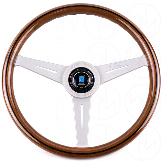 Nardi Classic Wood Steering Wheel - 360mm White Spokes