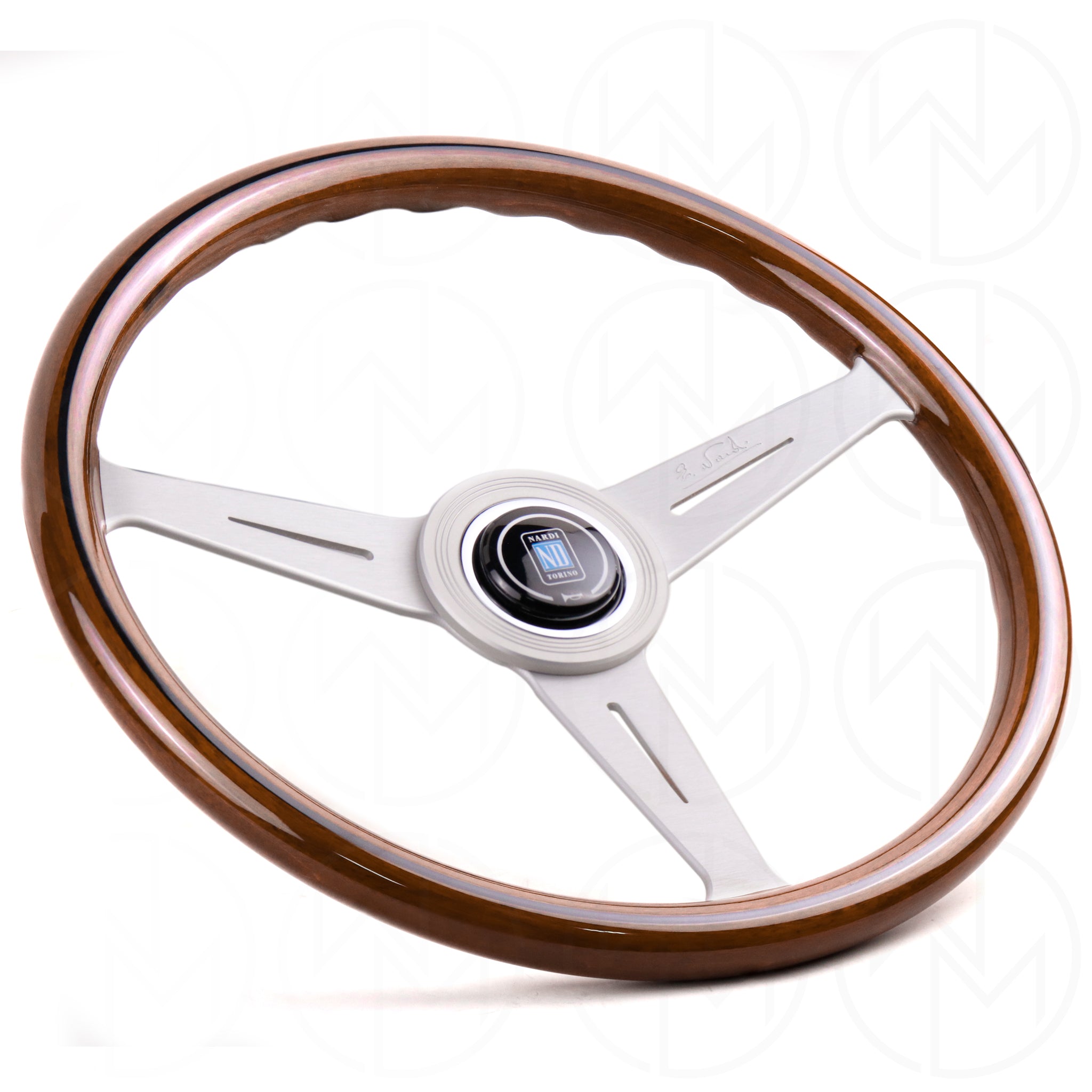 Nardi Classic Wood Steering Wheel - 360mm White Spokes