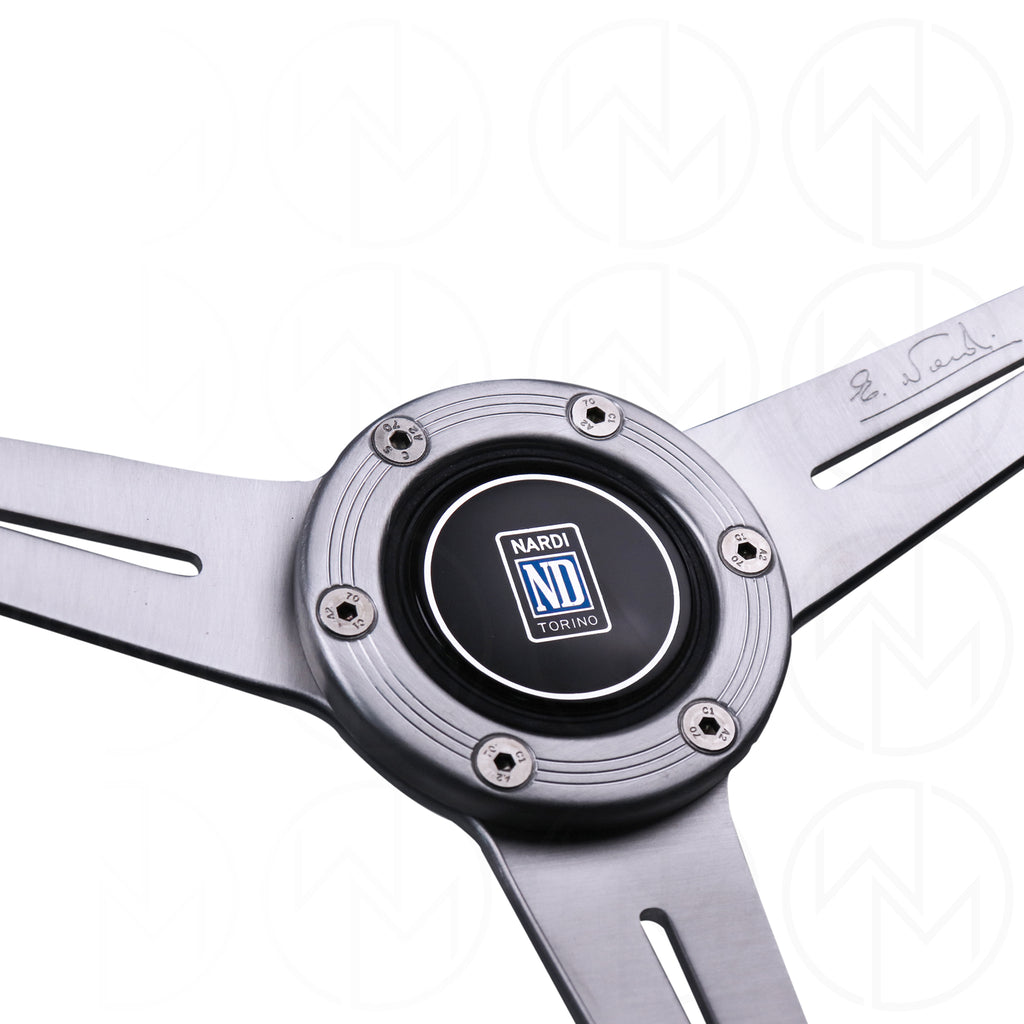 Nardi Marine Steering Wheel - 360mm Black w/Satin Spokes