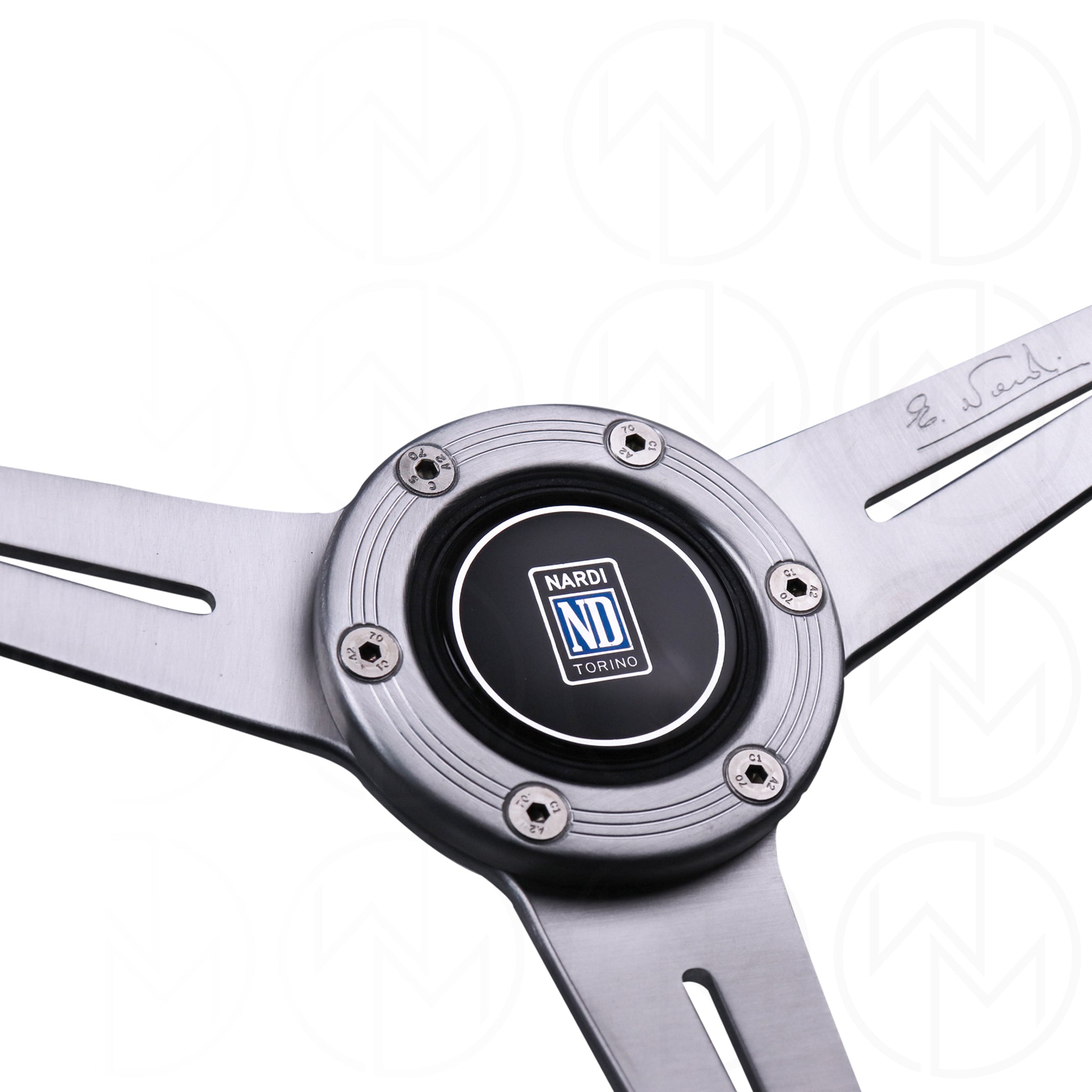 Nardi Marine Steering Wheel - 360mm Black w/Satin Spokes