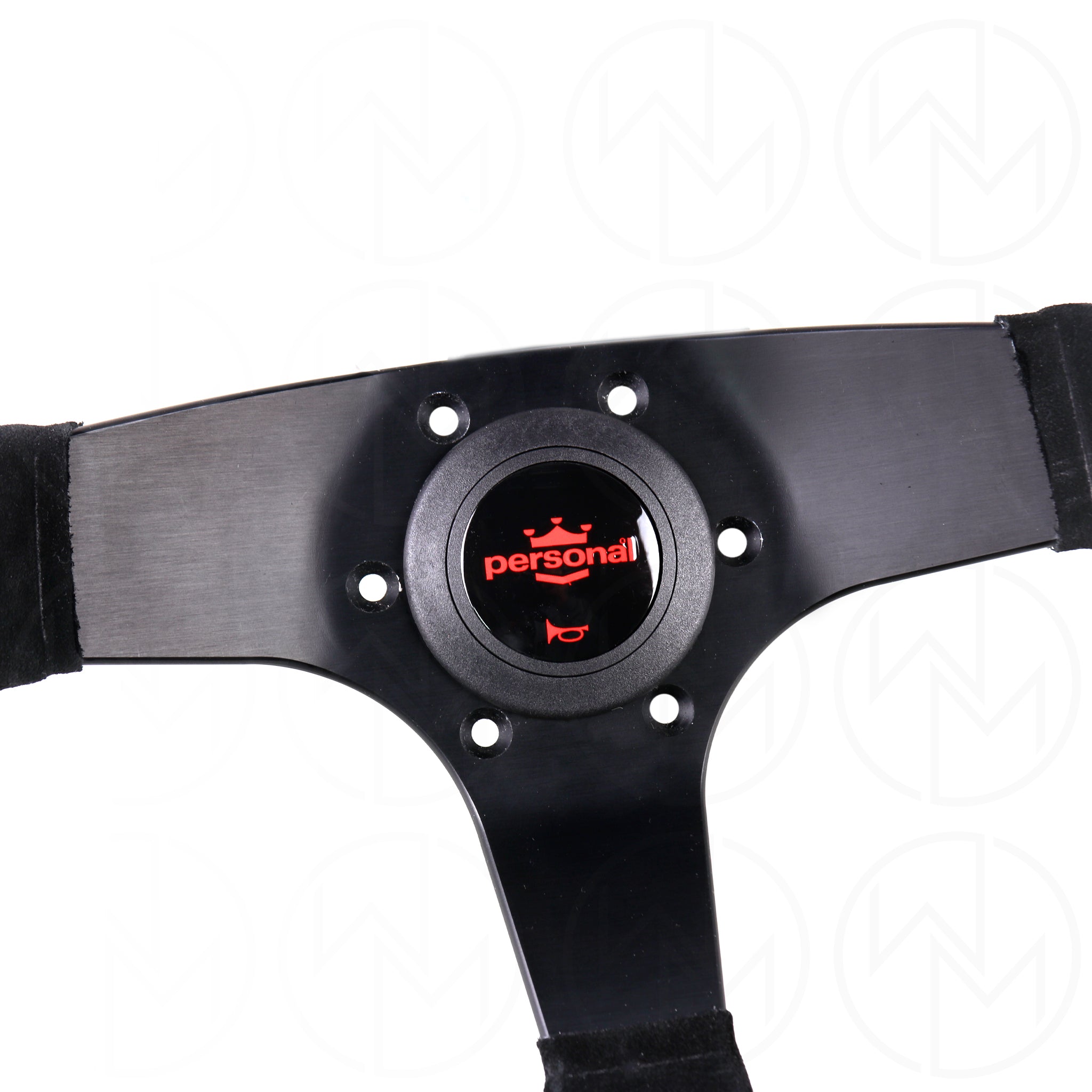 Personal Fitti Corsa Steering Wheel - 350mm Suede w/Red Stitch
