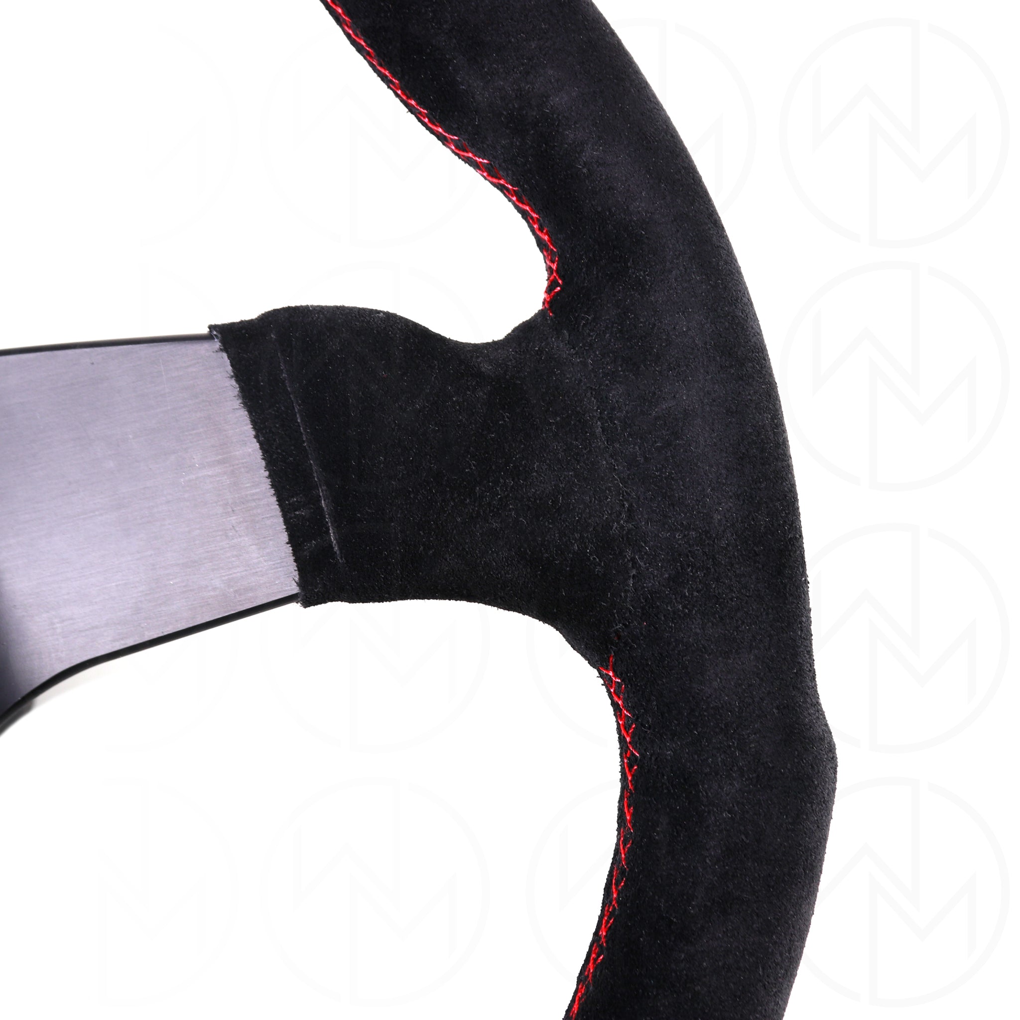 Personal Fitti Corsa Steering Wheel - 350mm Suede w/Red Stitch