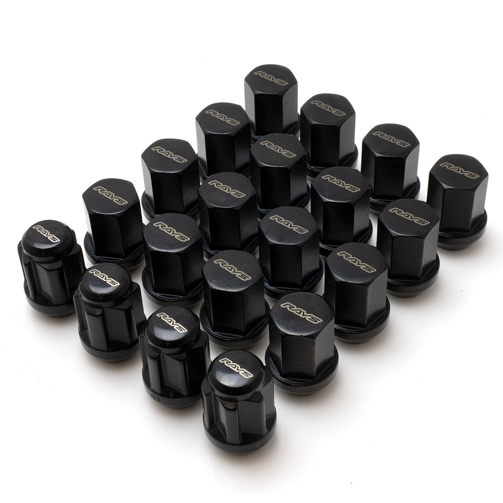 Rays 19 Hex Lug Nut & Lock Set - Black M14x1.50