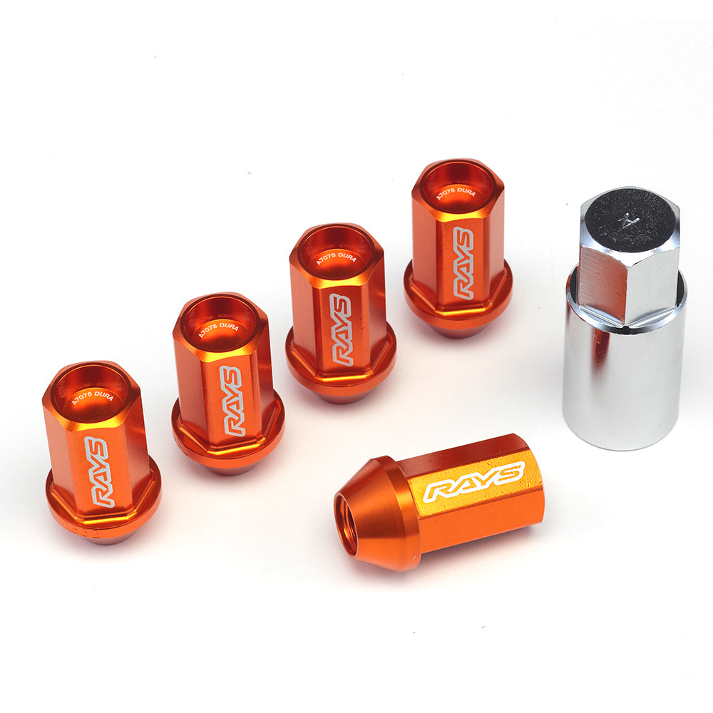 Rays L42 Dura-Nuts Straight Type Lug & Lock Set - M12x1.50 / M12x1.25