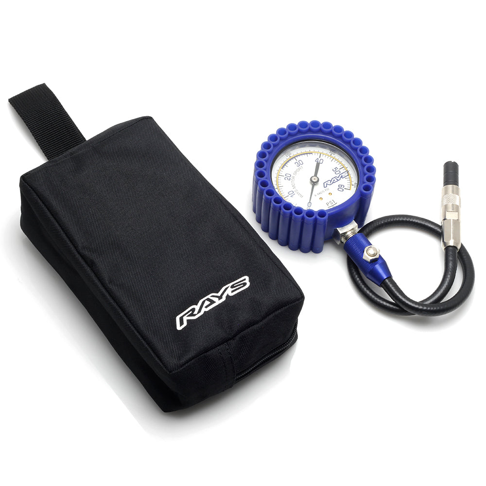 Rays Tire Pressure Air Gauge (75psi) w/ Carrying Case