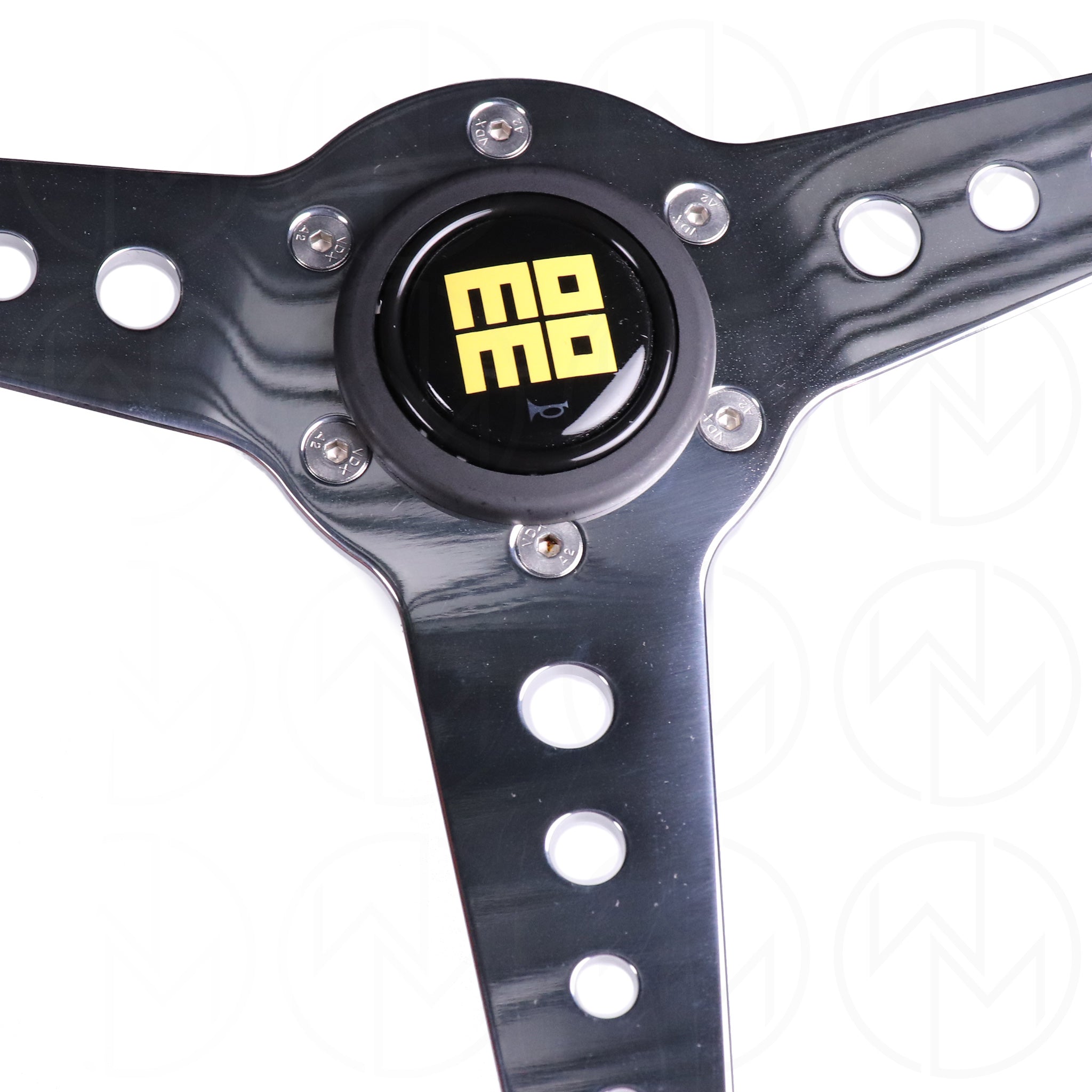Momo California Heritage Line Wood Steering Wheel - 360mm w/Polished Spokes