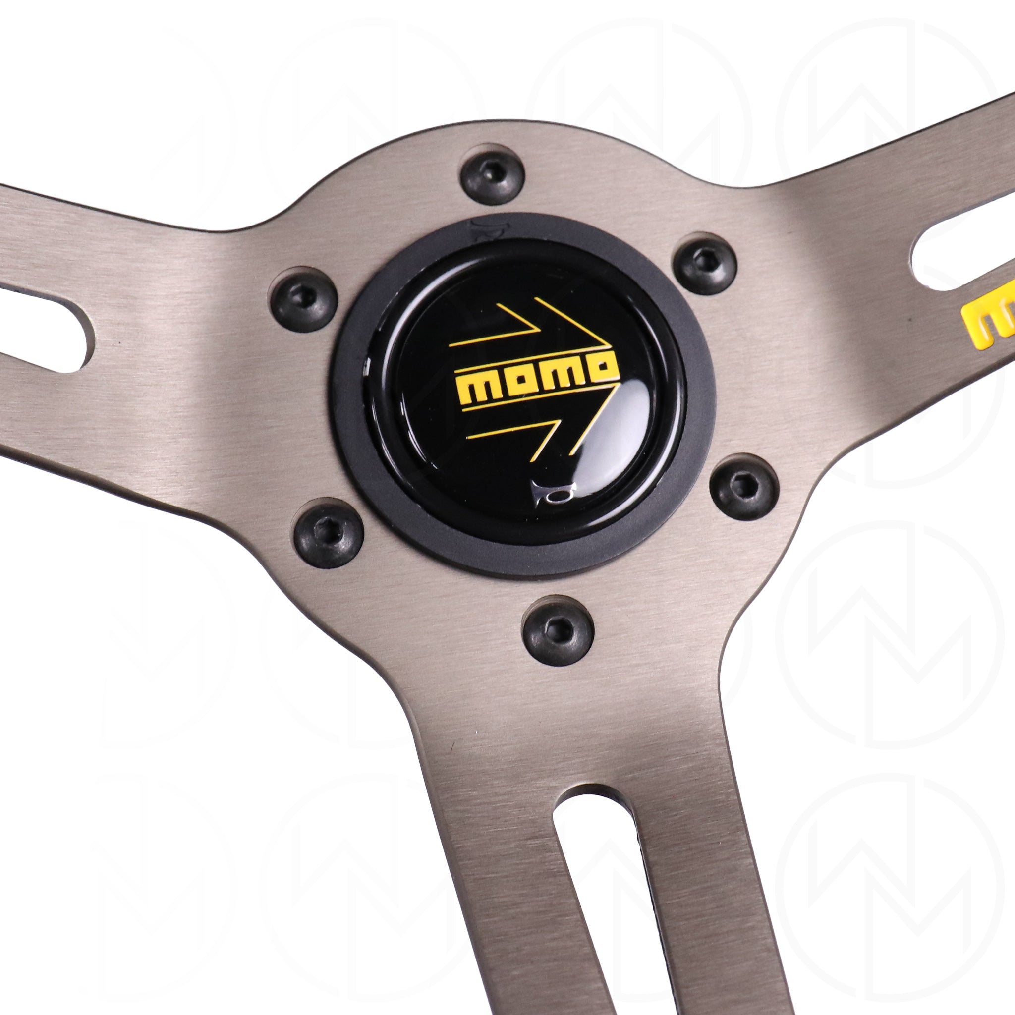 Momo Mod Drift Steering Wheel - 330mm Suede w/Yellow Center Stripes