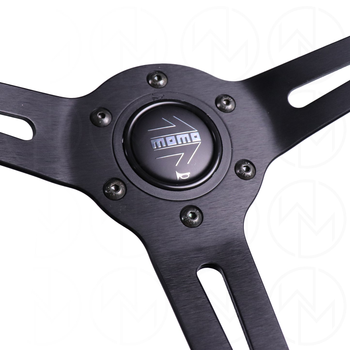 Momo Gotham Steering Wheel - 350mm Leather w/Dark Chrome