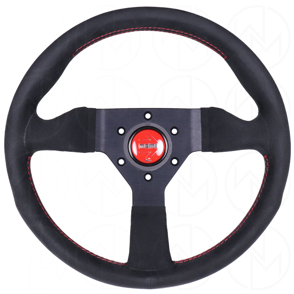 Momo Monte Carlo Steering Wheel - 320mm Alcantara w/Red Stitch
